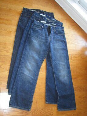 Pre-owned 3 pairs Men's Gap 1969 Jeans Cotton Relaxed Fit Size 31/30